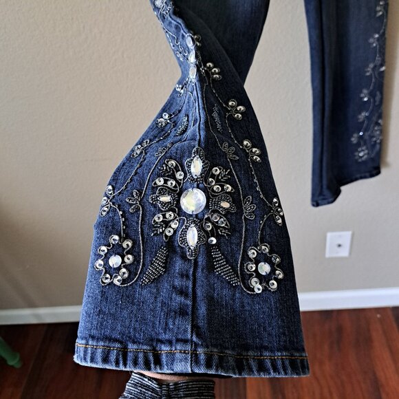 INC Concepts y2k Embellished Boot Cut Jeans Size 6P - Picture 5 of 12